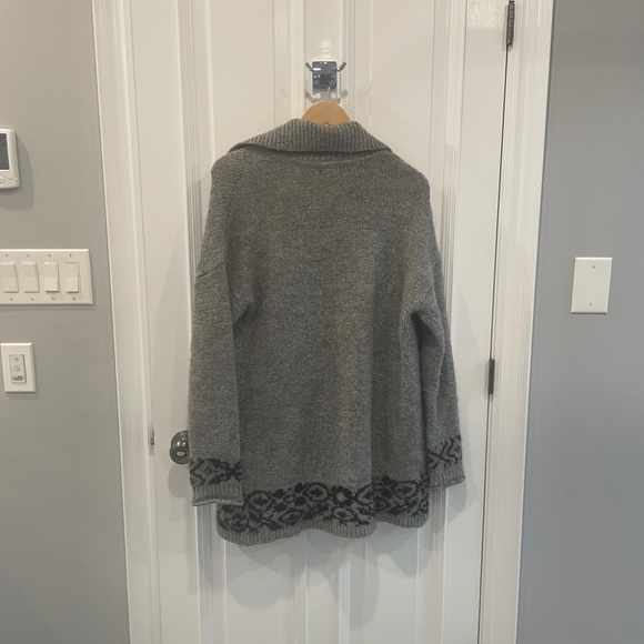 Adrienne Vittadini Wool Alpaca Cozy Warm Open Cardigan Sweater Sz Medium Cottage - Picture 6 of 10